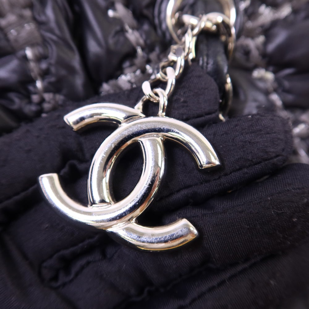 Chanel Chain Tote Nylon Gray - 10