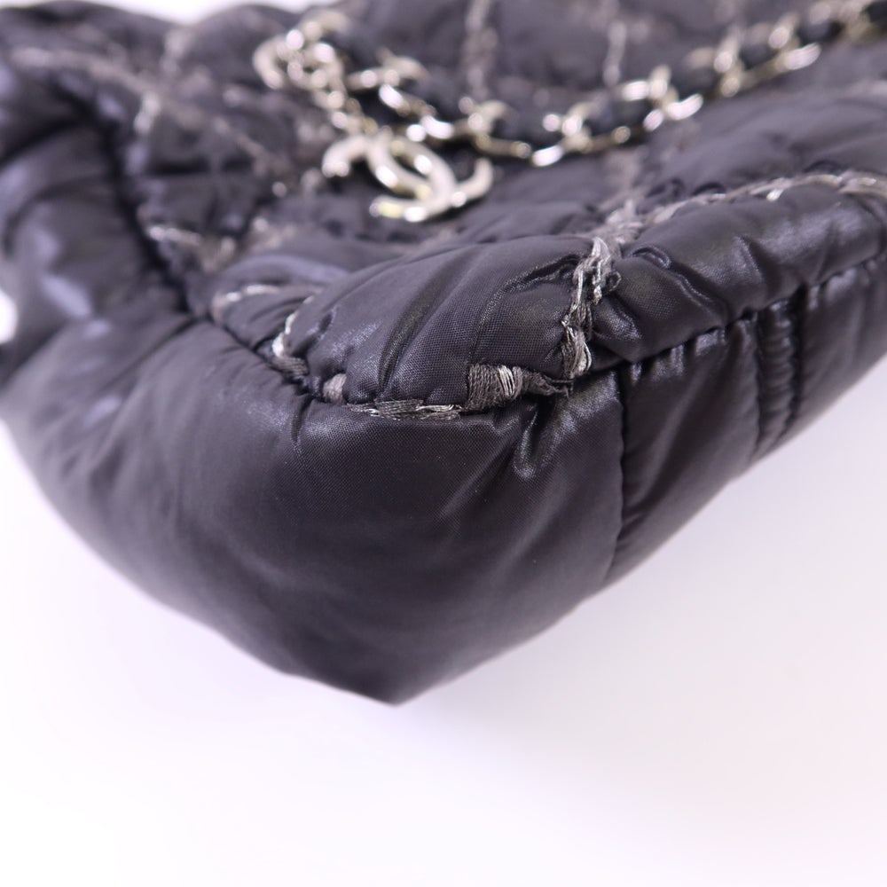 Chanel Chain Tote Nylon Gray - 12