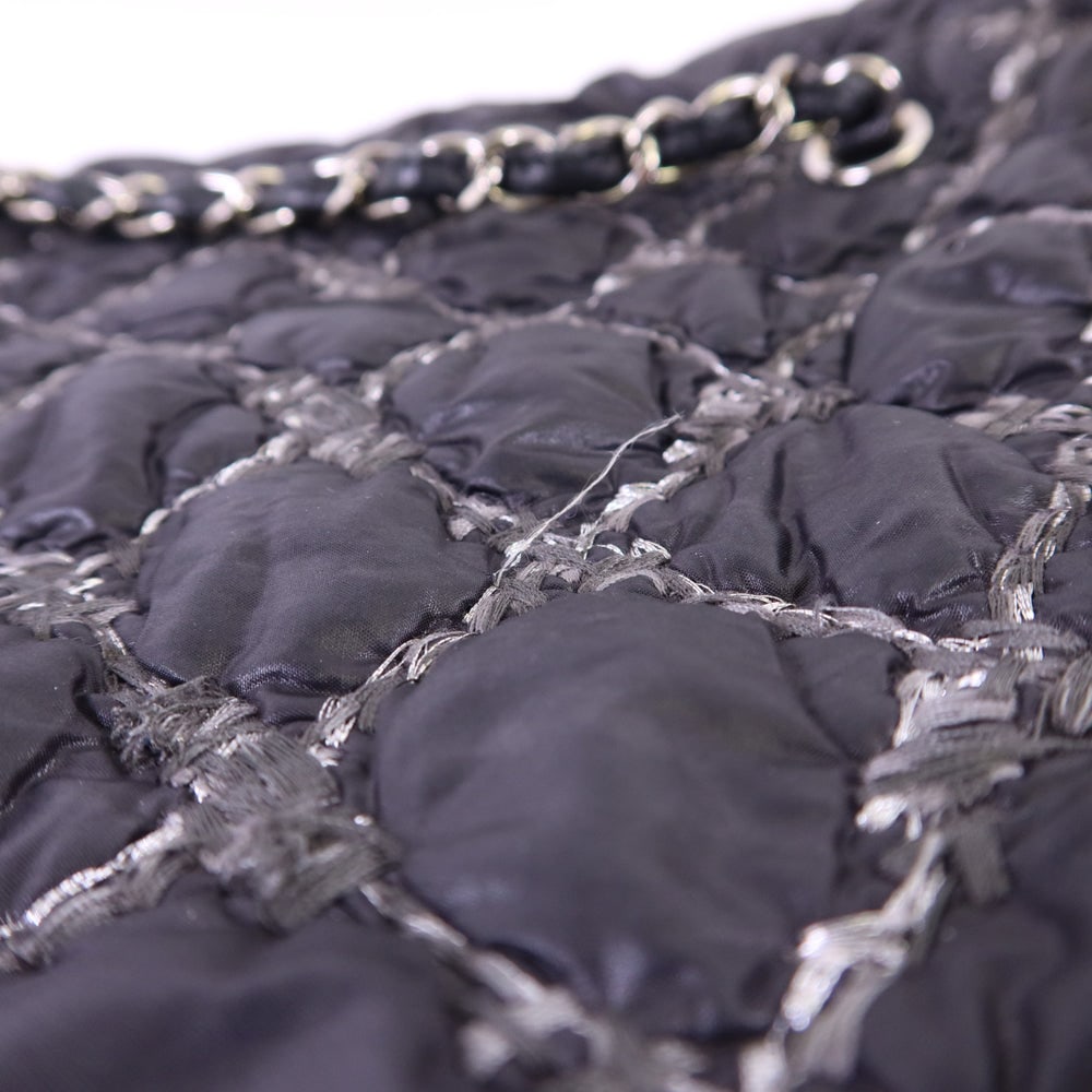 Chanel Chain Tote Nylon Gray - 15