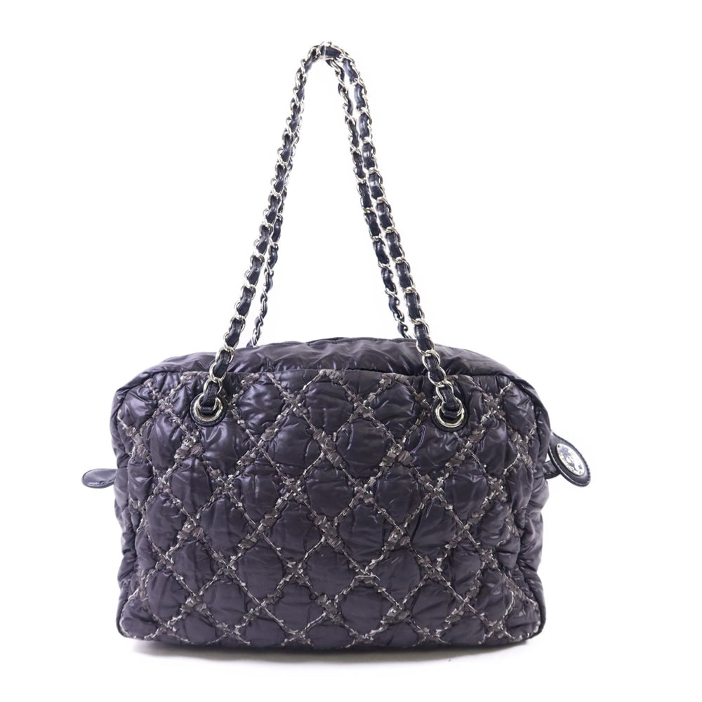 Chanel Chain Tote Nylon Gray - 2