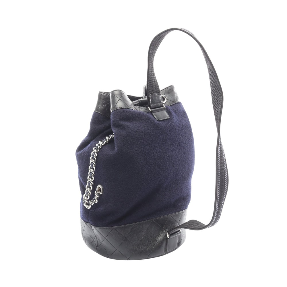 Chanel Drawstring Shoulder Navy Black - 2
