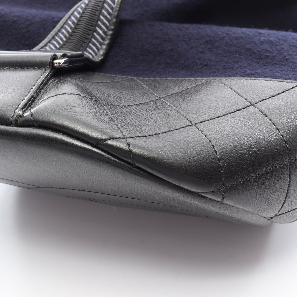 Chanel Drawstring Shoulder Navy Black - 6