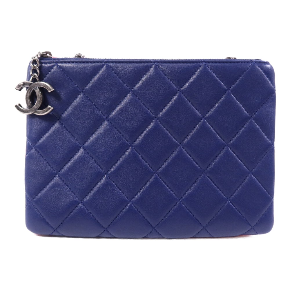 Chanel Chain Shoulder Red Blue - 2