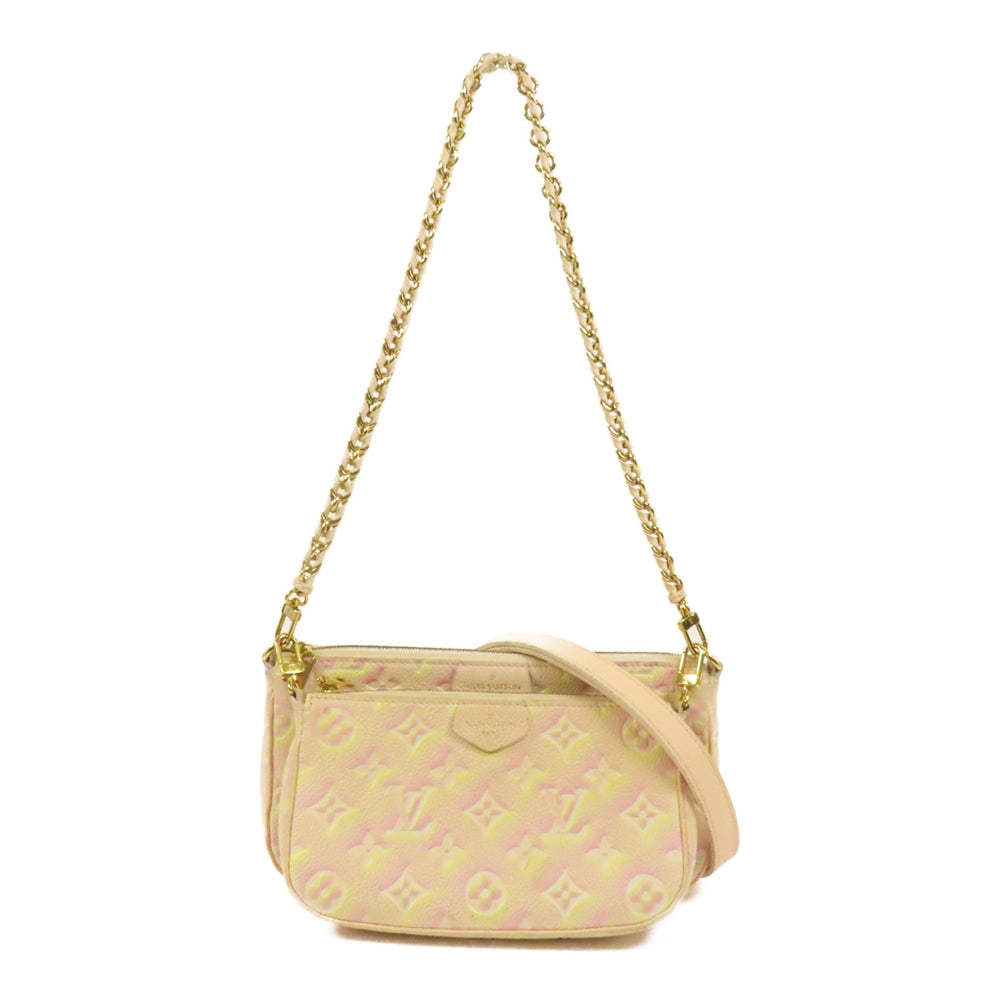 LV Multi Pochette Black: Black Monogram Empreinte calfskin Multi Pochette Accessoires with shoulder strap. Approx. 25 x 14.5 x 4.5 cm; strap 61-101 cm. FRID listed. Authentic and authenticated.