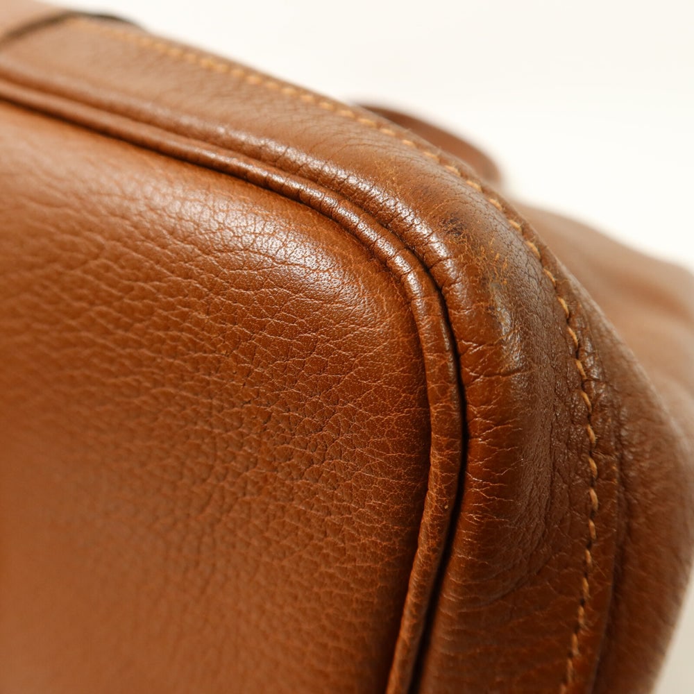 Hermes Garden Party PM: Marron Fonce Negonda leather handbag.