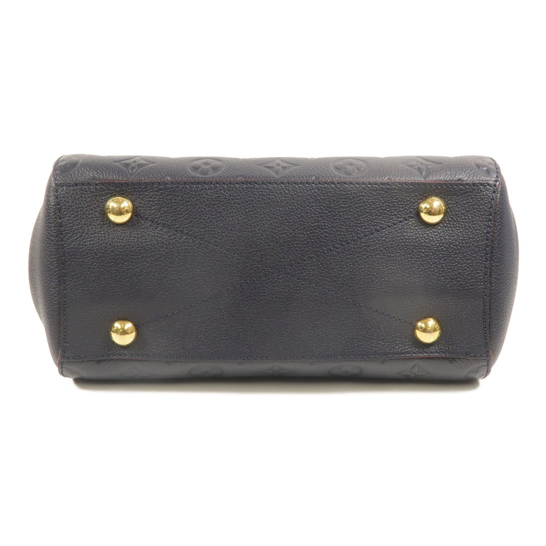 Louis Vuitton Montaigne BB Empreinte: Navy and red monogram empreinte 2 way bag.