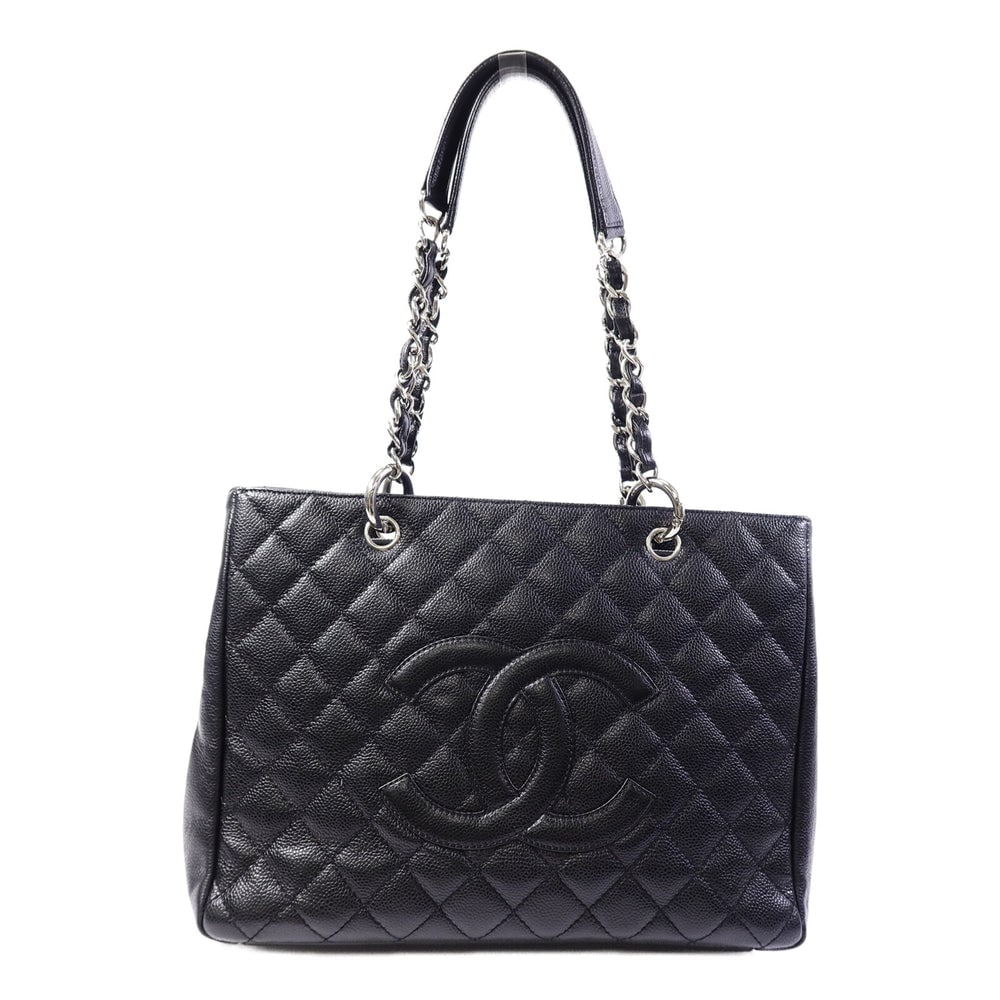 Chanel GST Grand Shopping Tote: Black calfskin shopping tote bag.