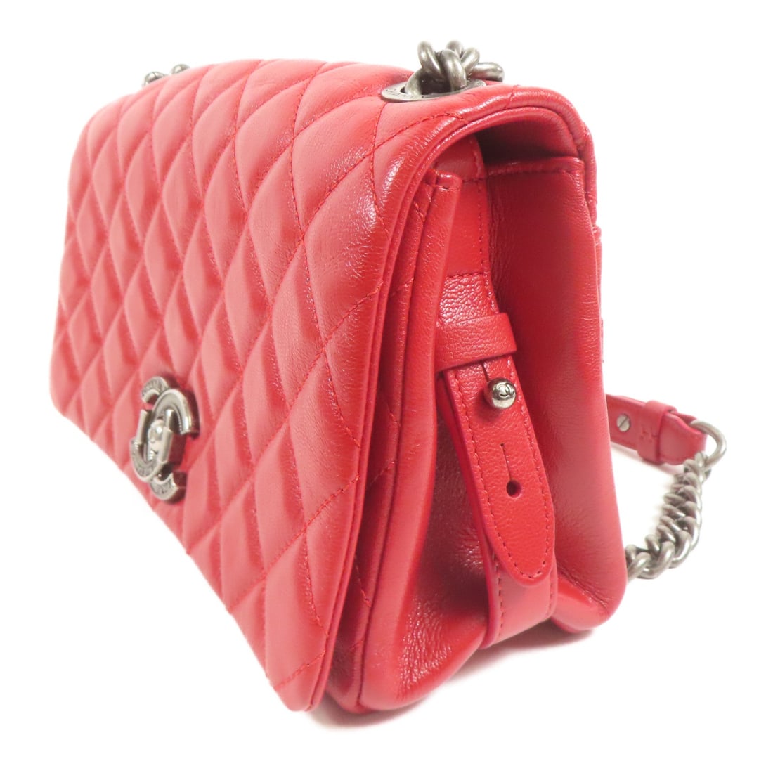 Chanel Chain Shoulder Bag Red - 3