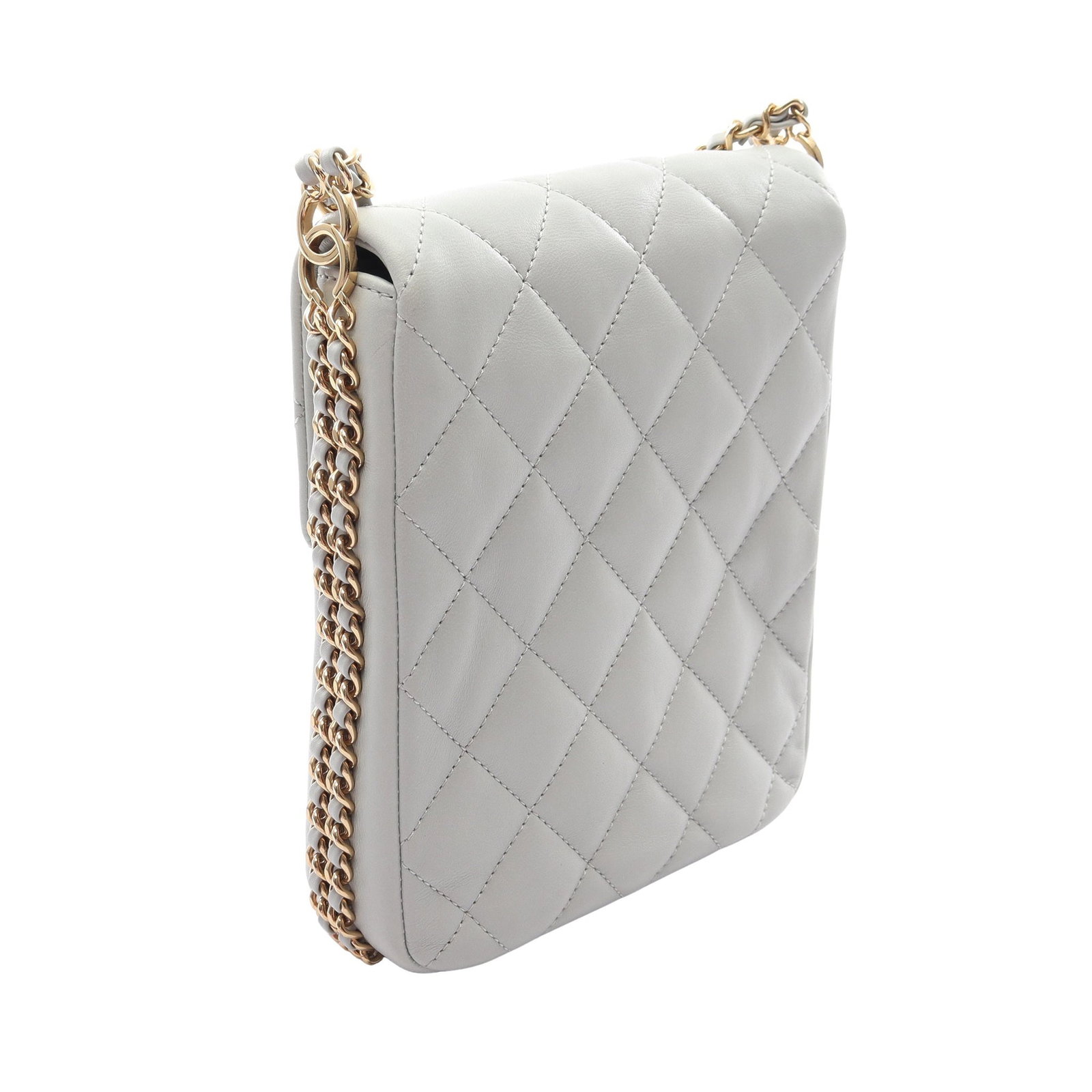 Chanel Chain Bag Blue Gray - 2