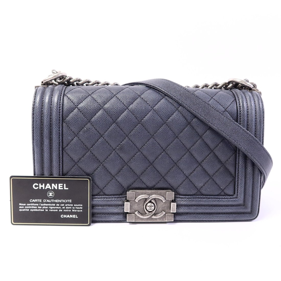 Chanel Boy 25 Dark Grey - 10