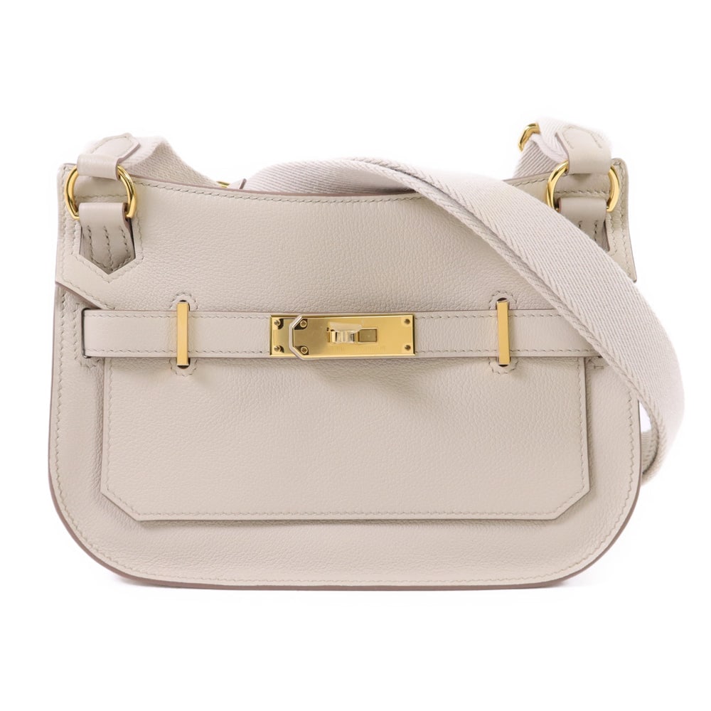 Hermes Mini Jypsiere Beton: Beton Evercolor leather mini shoulder bag. Includes box and storage bags. 22 x 15.5 x 5 cm.