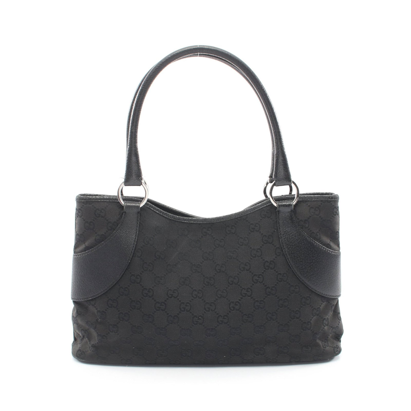Gucci GG Canvas Leather Tote Bag Black (1 of 11)