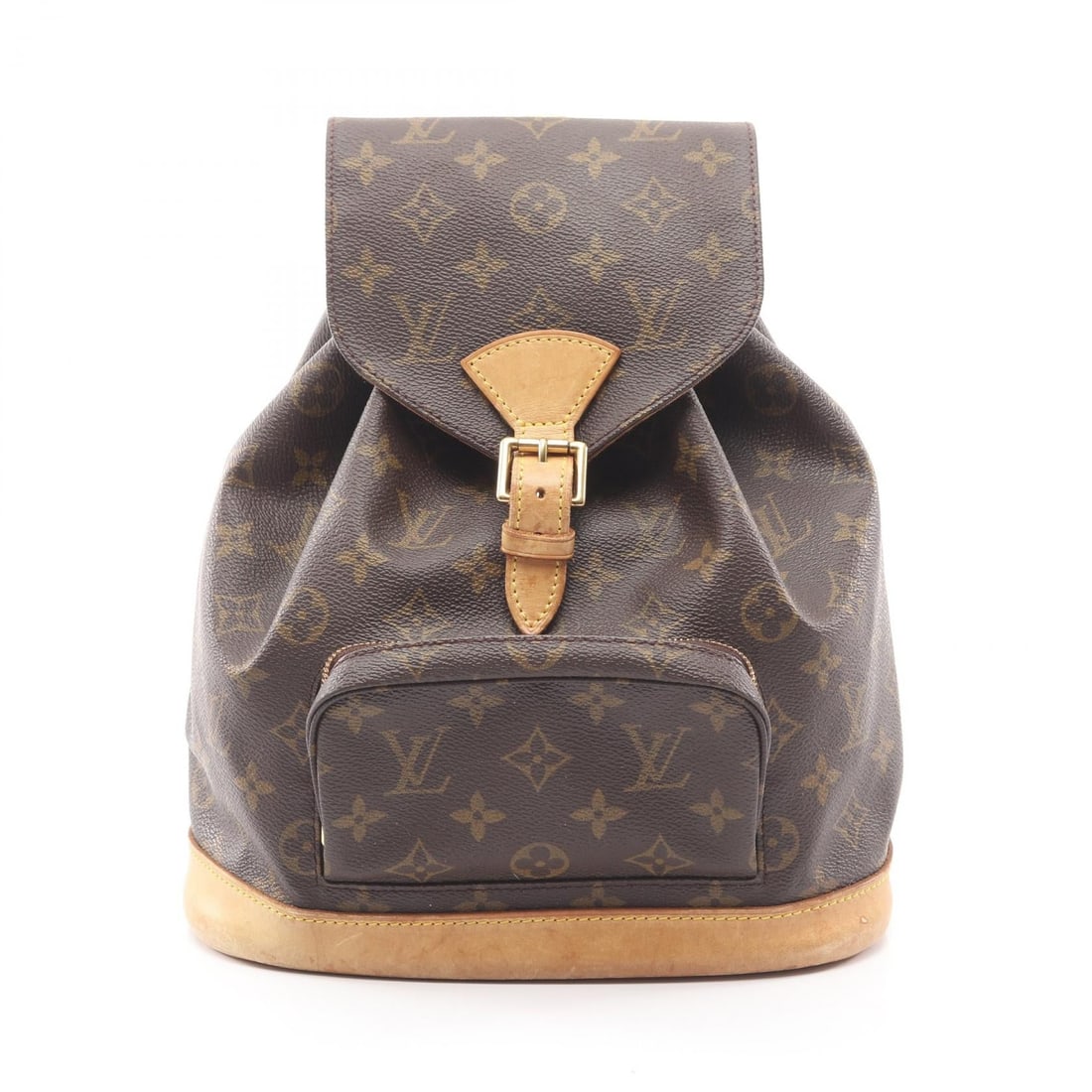 LV Montsouris MM Monogram Backpack: Authentic and authenticated Louis Vuitton Montsouris MM Monogram backpack in brown PVC and leather. Model M51136, product no. SP1020. Approx. 30H x 25W x 12D cm with 68-72 cm straps.