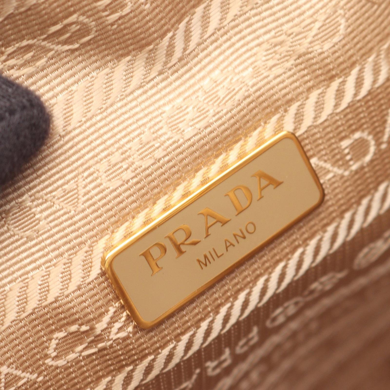 Prada Logo Jacquard 2WAY Beige - 4