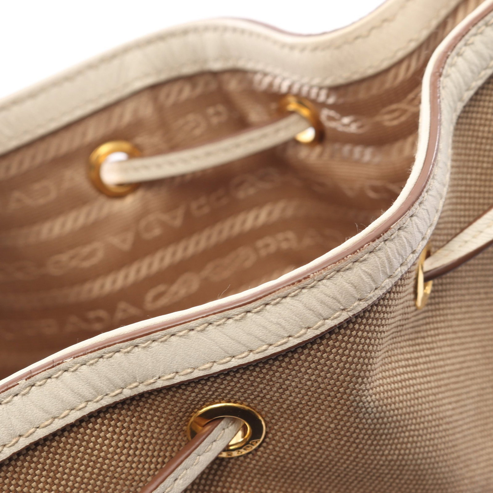 Prada Logo Jacquard 2WAY Beige - 6