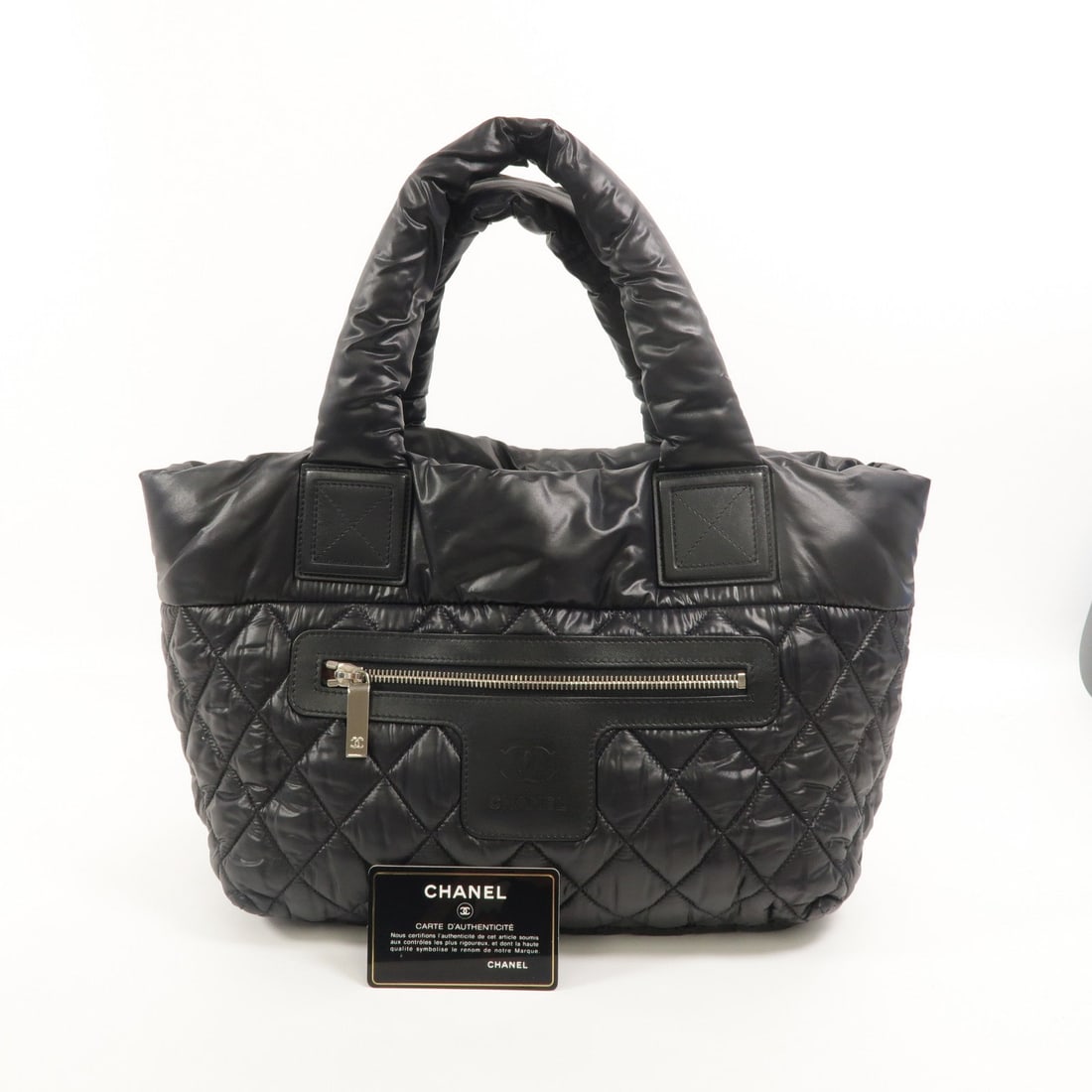 Chanel Coco Cocoon Tote Black - 11