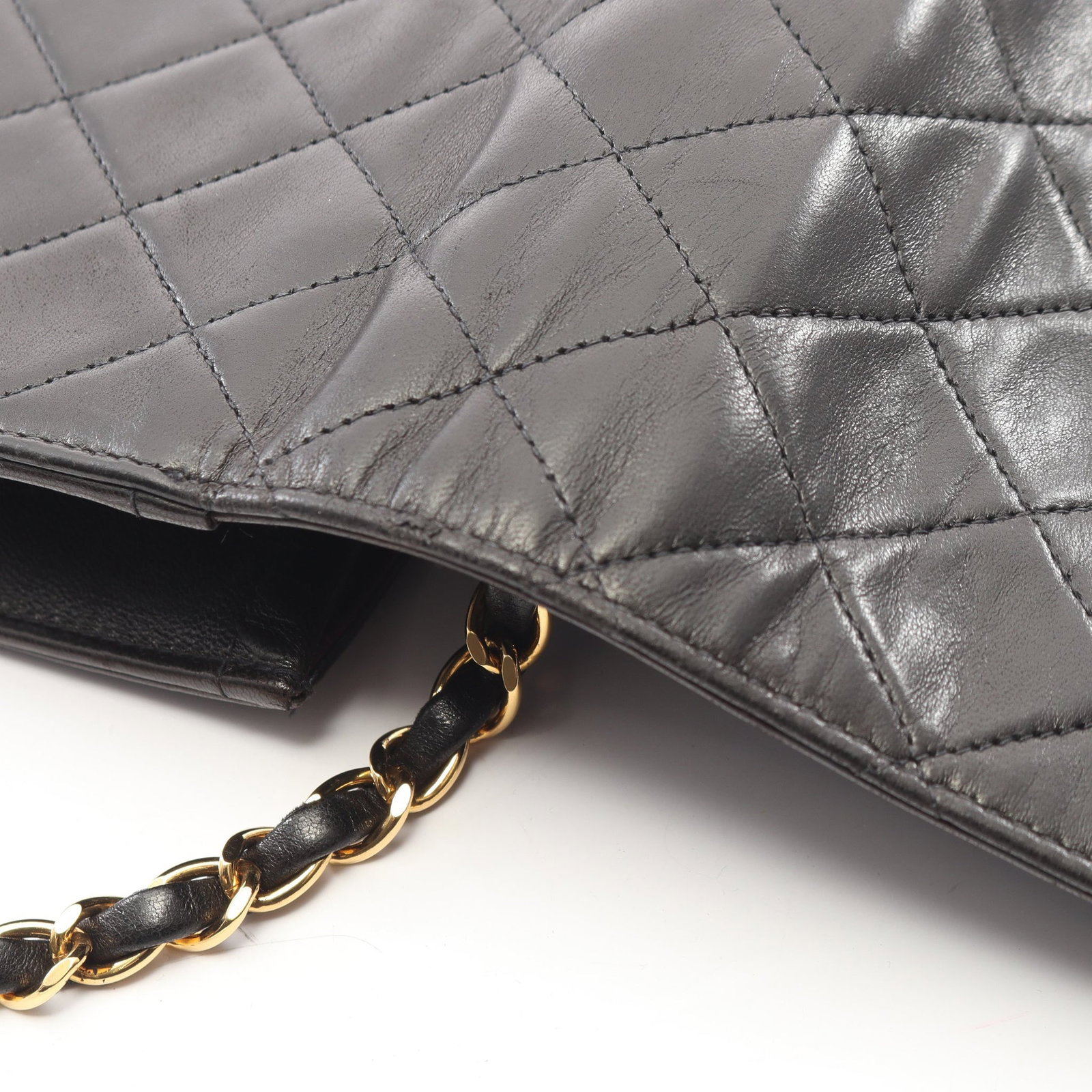 Chanel Full Flap Push Lock Black - 12