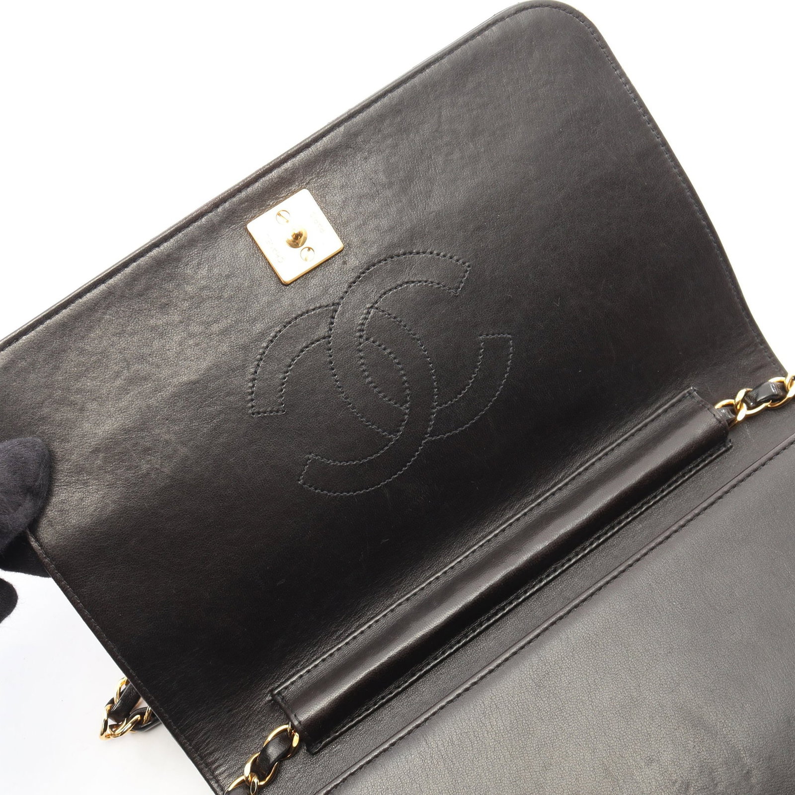 Chanel Full Flap Push Lock Black - 6