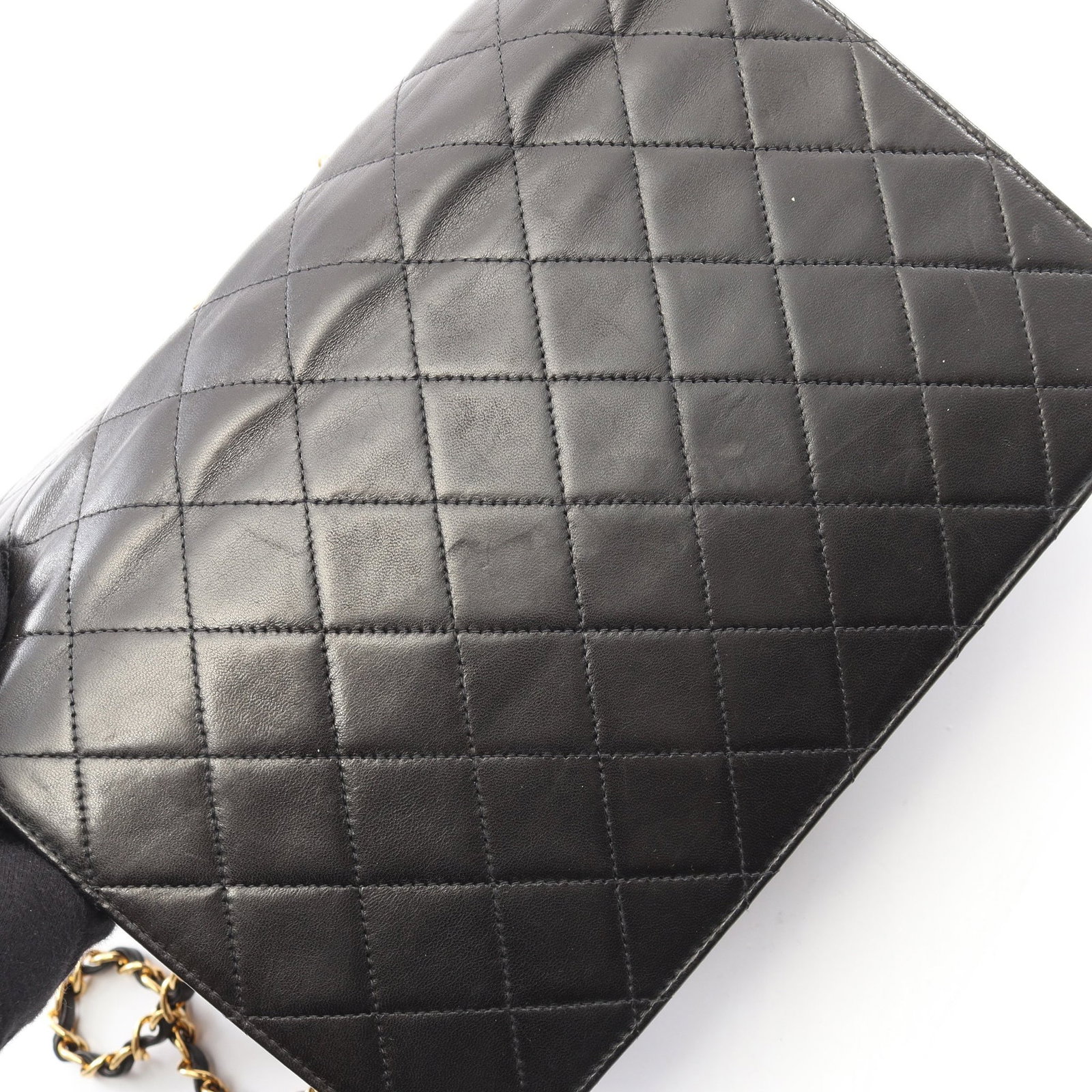 Chanel Full Flap Push Lock Black - 8