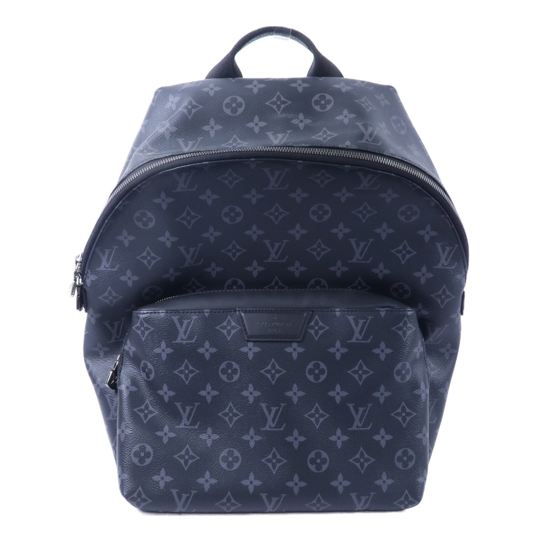 LV Discovery PM Backpack Eclipse: Authentic and authenticated Louis Vuitton Discovery PM backpack in brown and black Monogram Eclipse PVC coated canvas with RFID. Approx. 36W x 36H x 18D cm with 19 cm handle and 58-78 cm straps.