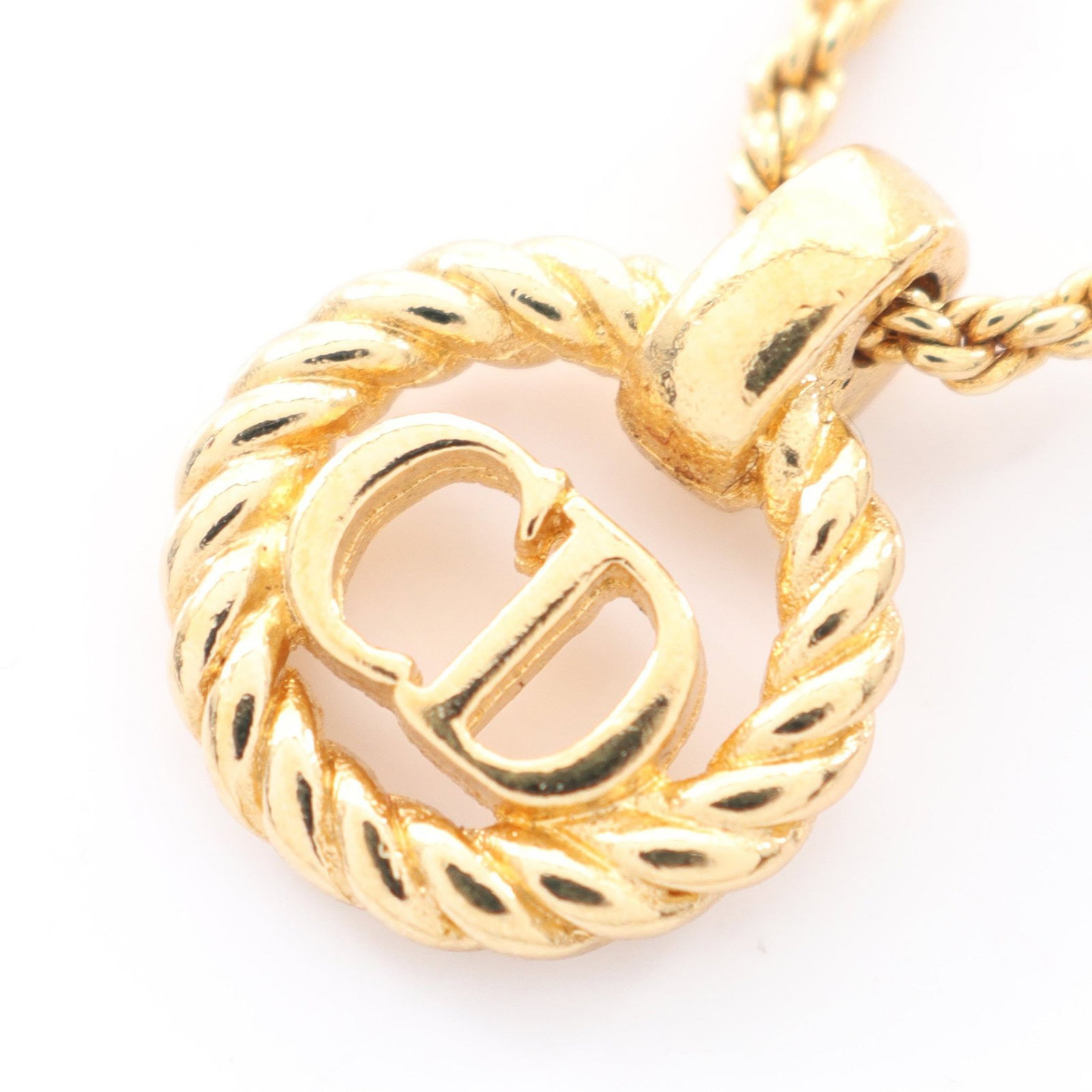 Dior CD Logo GP Gold Necklace: CD logo necklace in gold plated finish.