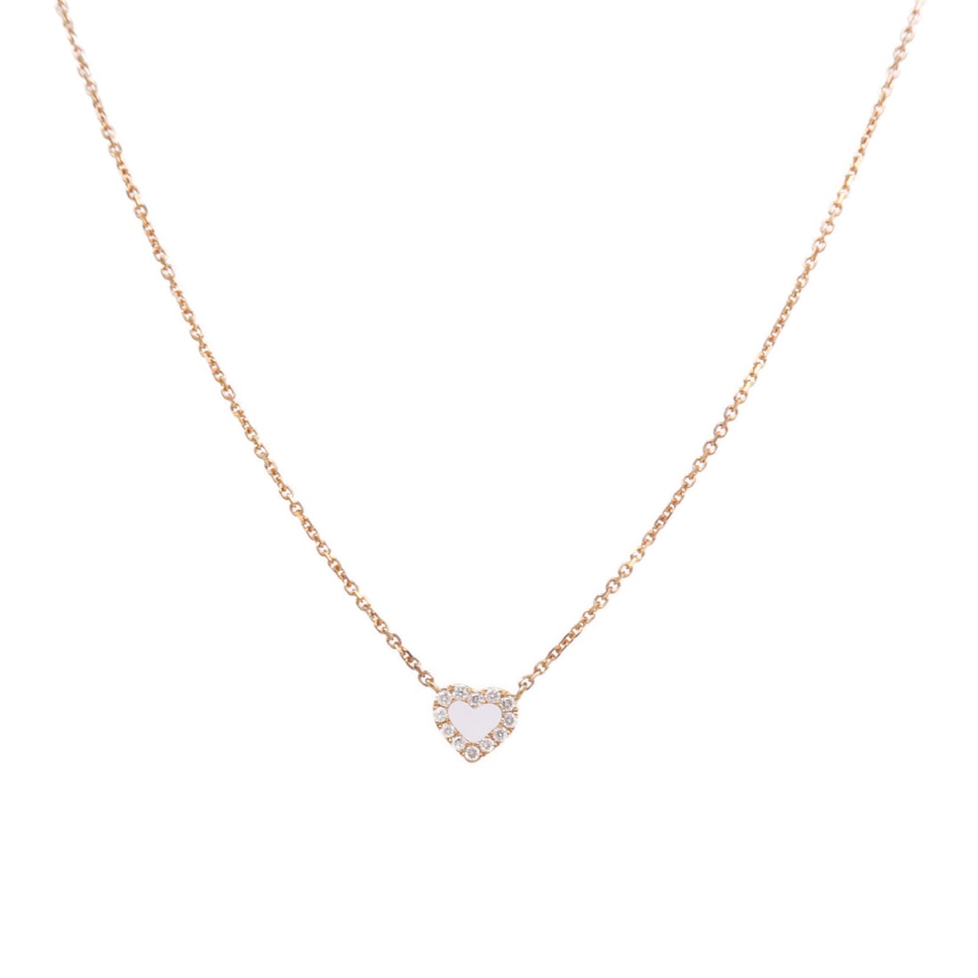 Diamond Necklace 18K Pink Gold: Diamond necklace in 18K pink gold.