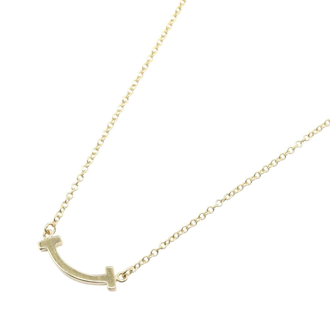 Tiffany T Smile Mini Necklace YG: T Smile Mini necklace in K18 yellow gold.