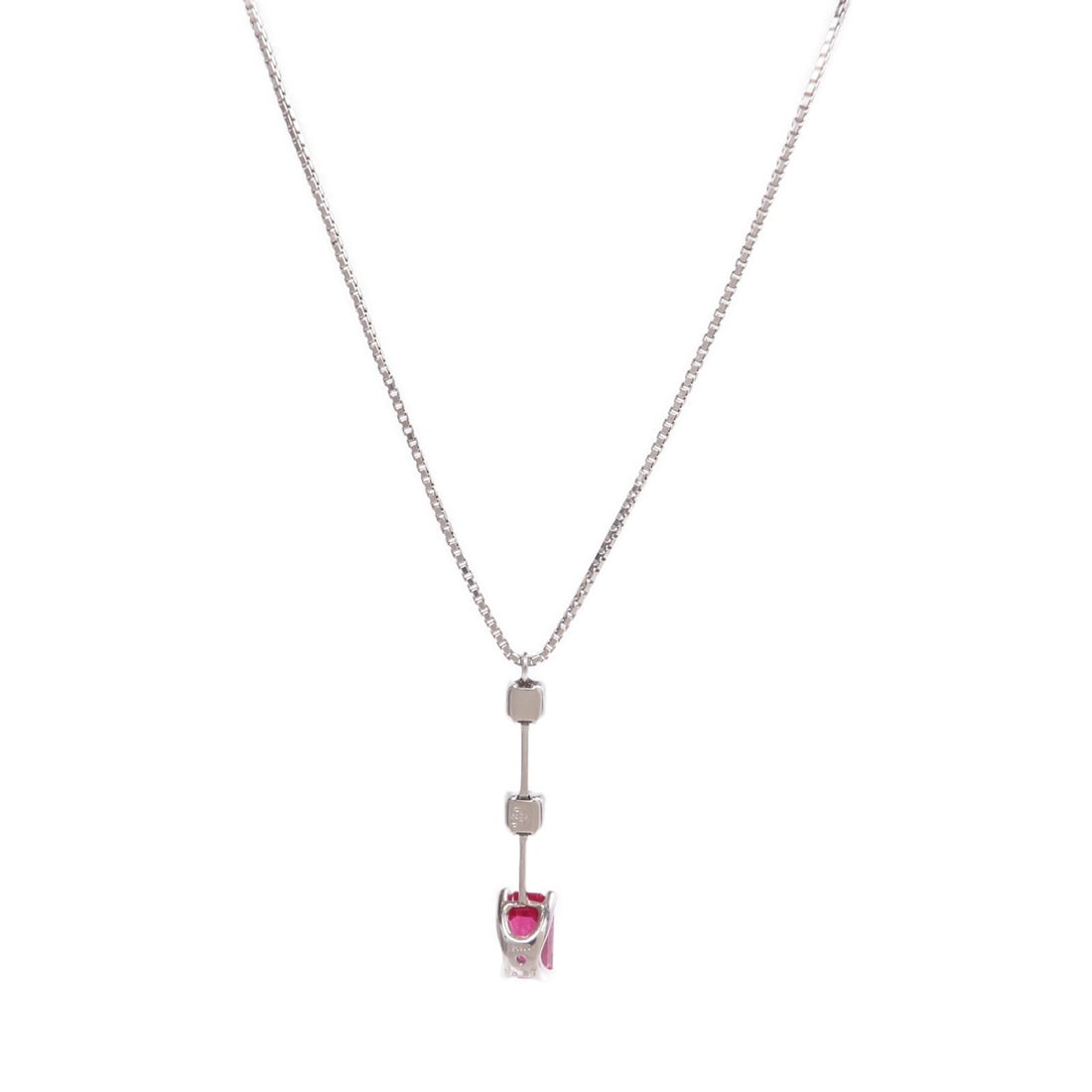 Ruby Diamond Necklace Platinum - 2
