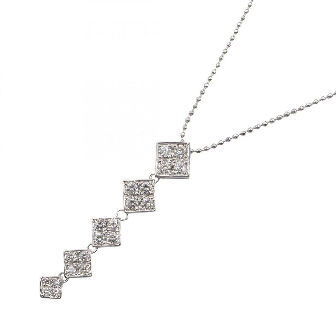 Diamond Necklace White Gold: Diamond necklace in K18 white gold.
