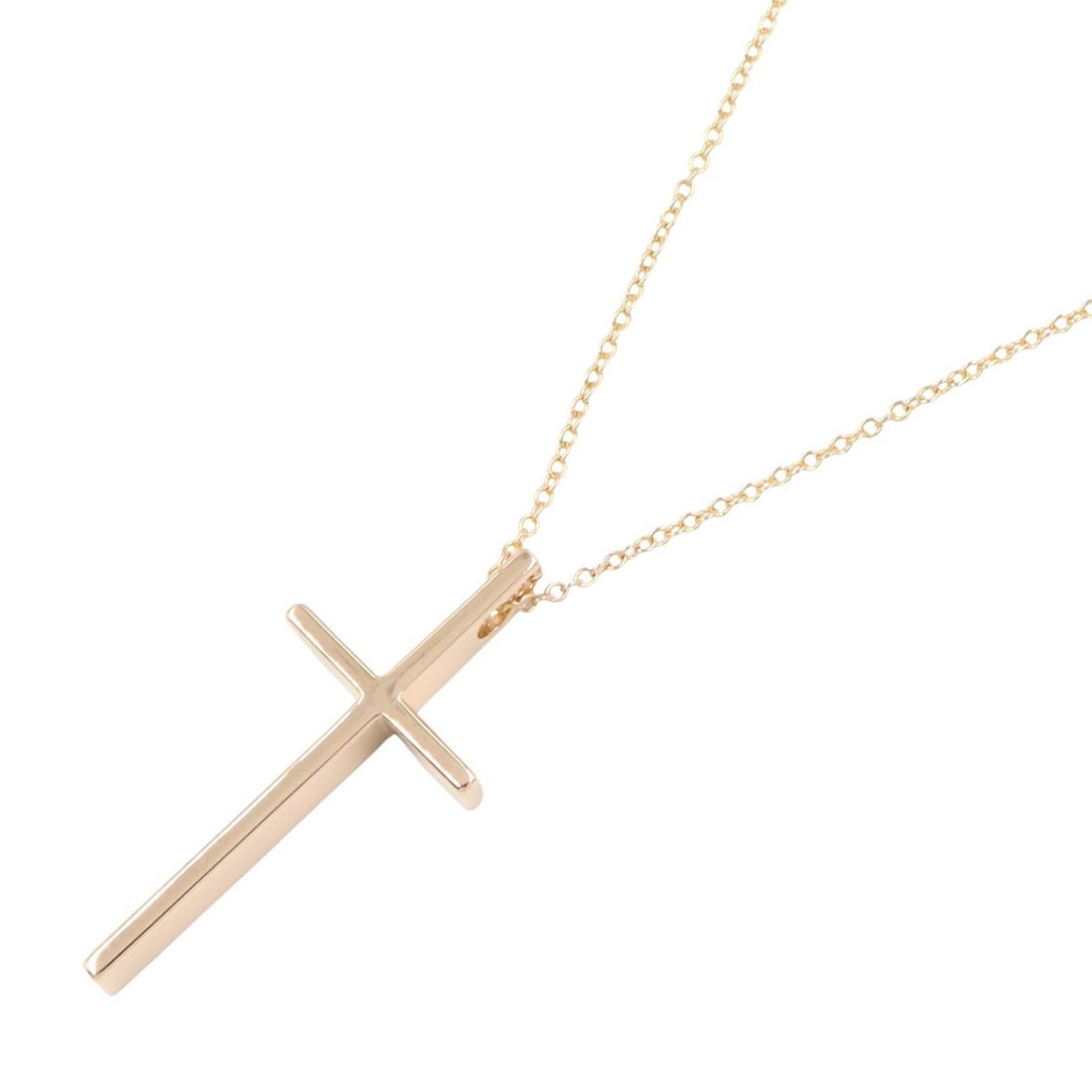 Tiffany Cloth Necklace Pink Gold: Cloth necklace in K18 pink gold.