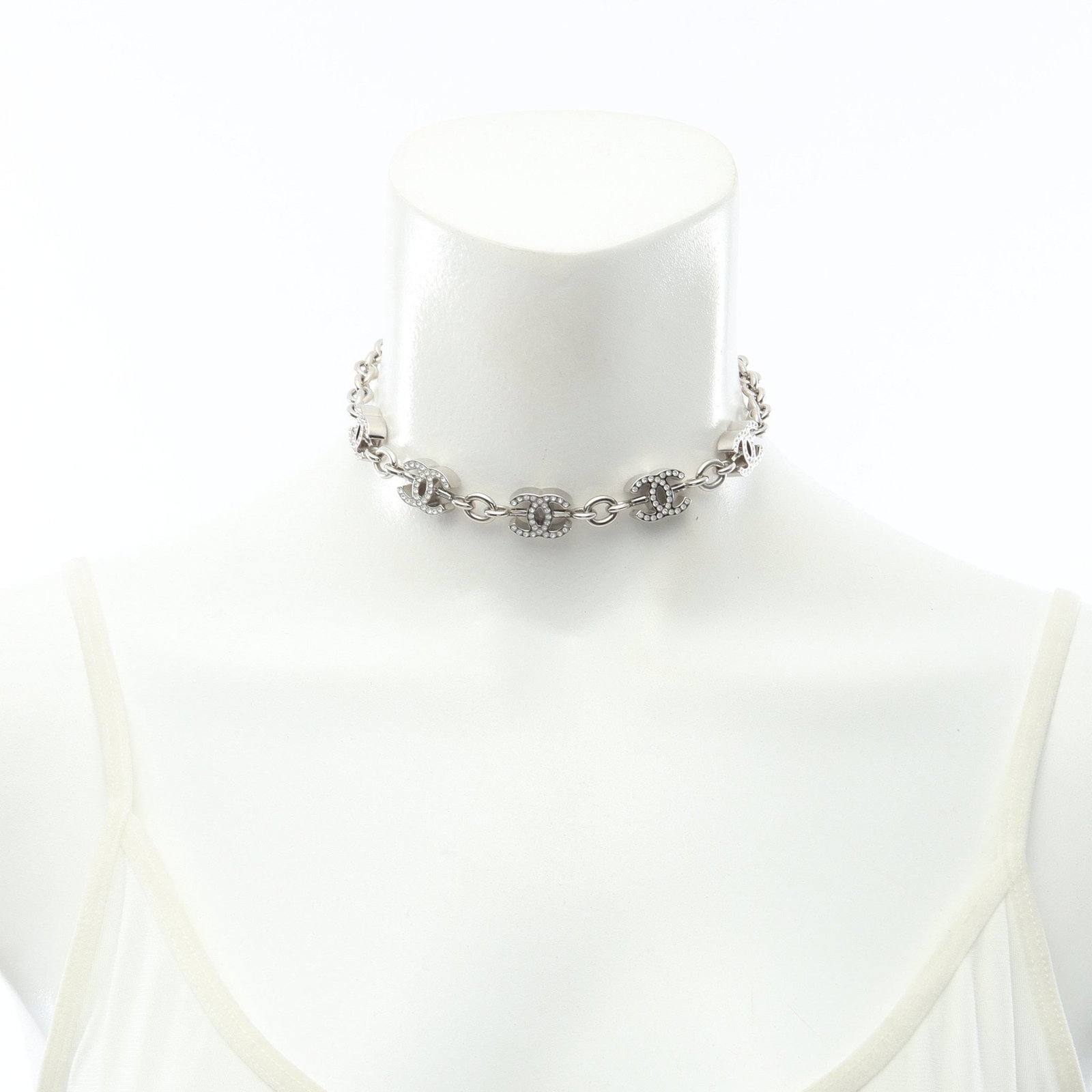 Chanel Coco Mark Rhinestone Silver - 6