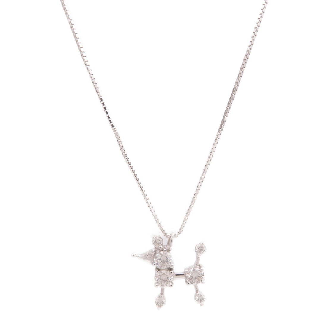 Ponte Vecchio Diamond Necklace WG: Diamond necklace in 18K white gold.