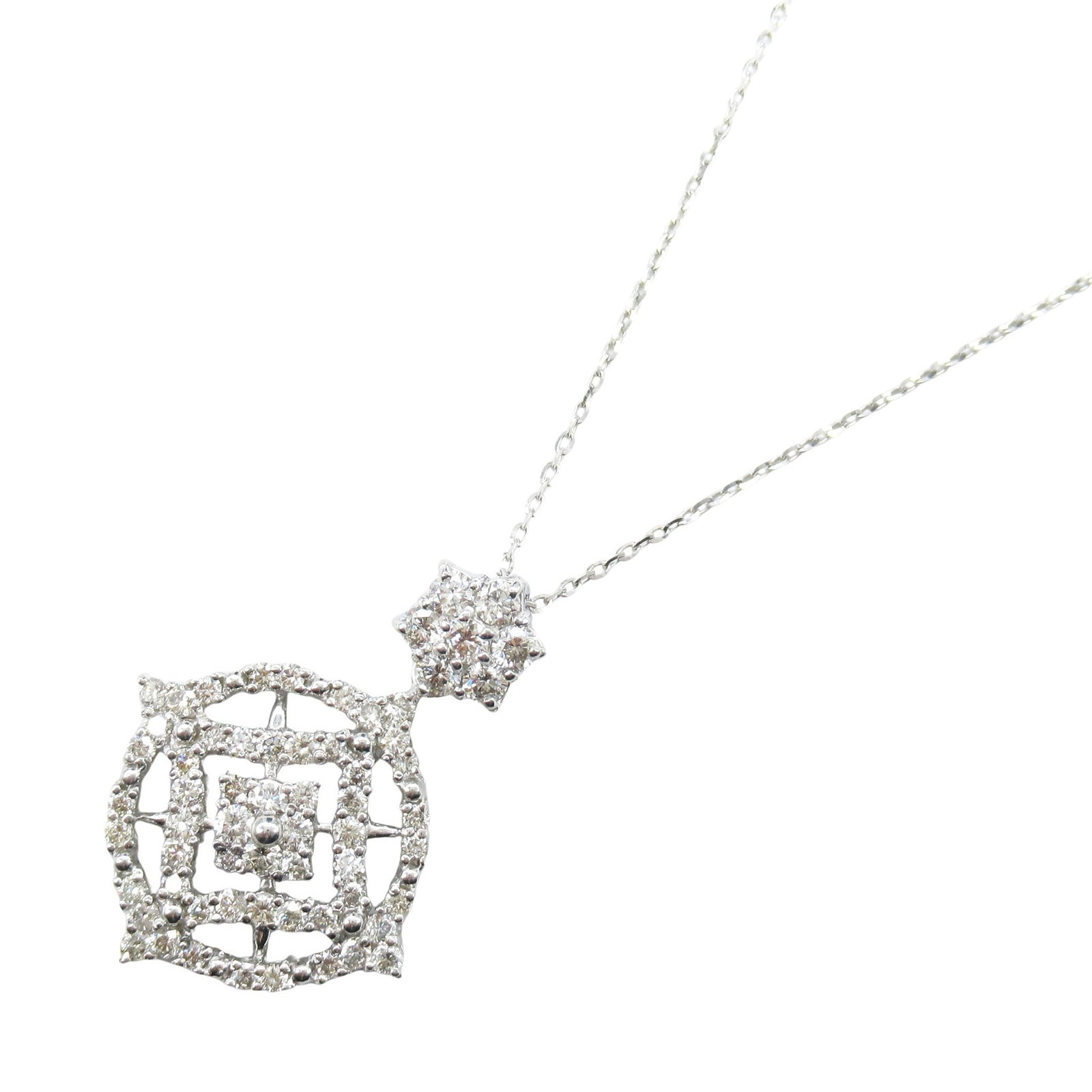 Diamond Necklace White Gold: Diamond necklace in K18 white gold.