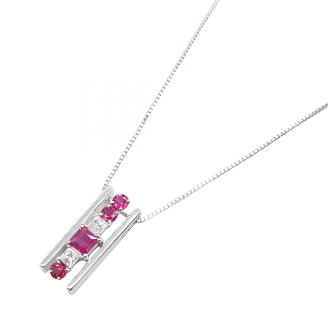 Tasaki Ruby Diamond Necklace WG (1 of 6)