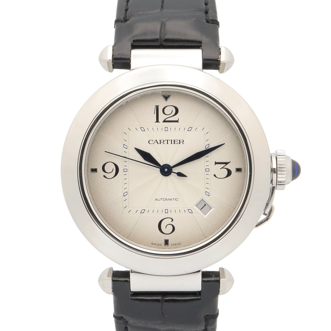 Hermes Nantucket NA2.132 Diamond White: Quartz Nantucket NA2.132 in stainless steel with leather belt, diamond details and white dial. Case 32.5x17mm, wrist 13.5-16cm, band 10mm. Includes storage box and guarantee.
