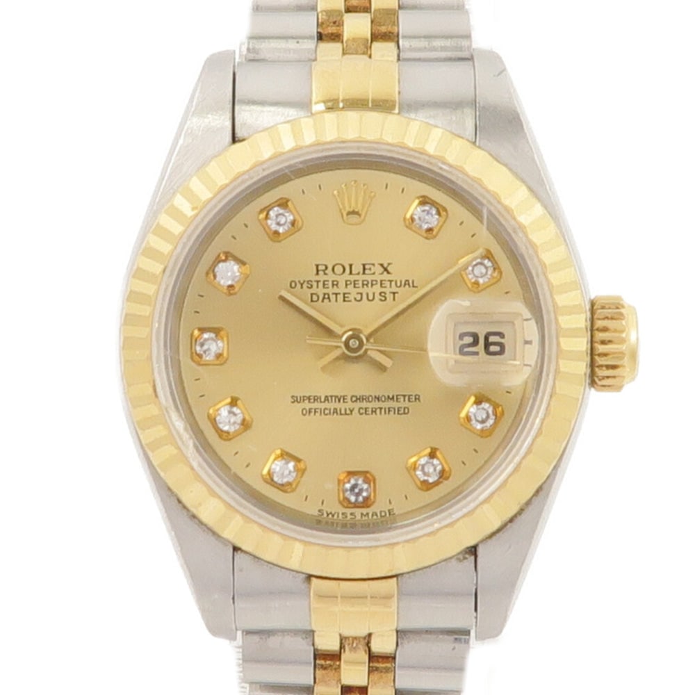 Rolex Datejust Diamond Automatic: Pink NP automatic watch in 18K pink gold with diamond. Includes guarantee. 31mm case, max wrist 16.5cm.