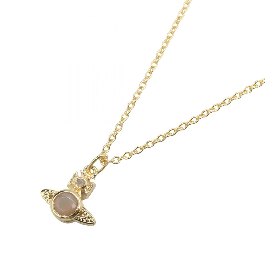 Vivienne London Orb Necklace Gold: London Orb necklace in brass with gold tone.
