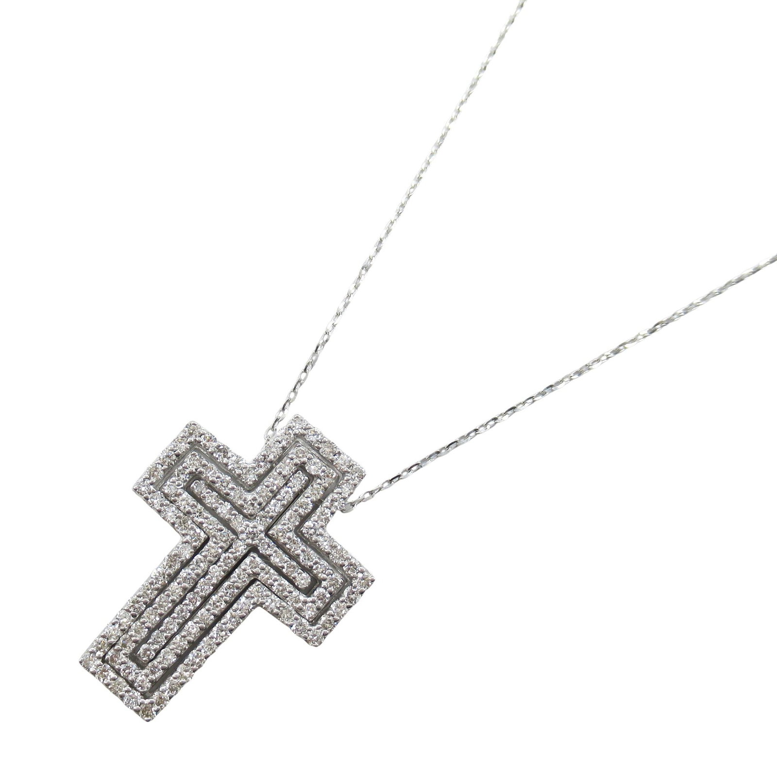 Diamond Necklace White Gold: Diamond necklace in K18 white gold.