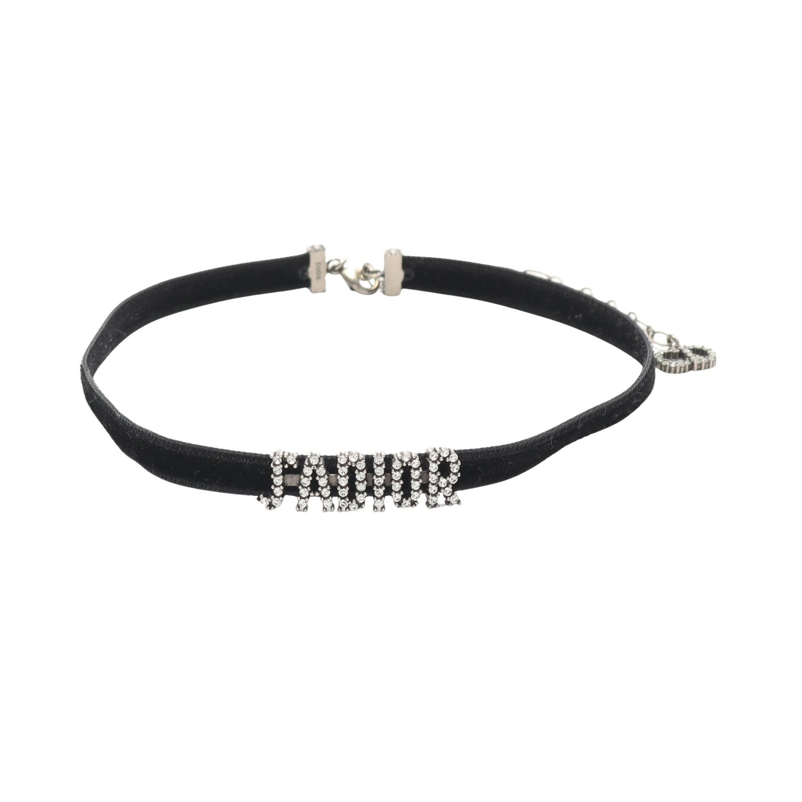 Dior J'ADIOR Choker Black Gold: J'ADIOR choker necklace in fabric and gold plated finish with black and gold tone.
