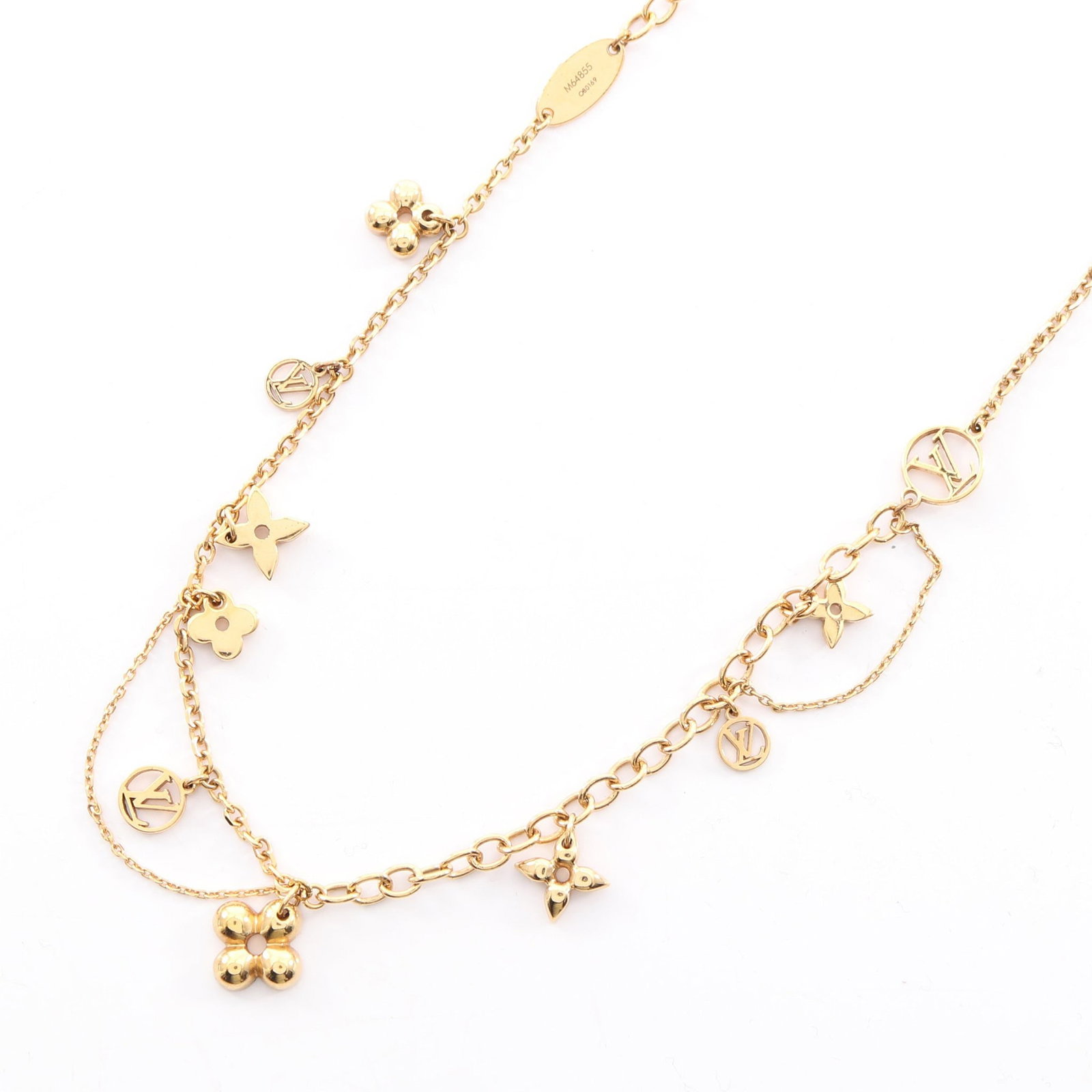 Louis Vuitton Blooming Necklace: Collier Blooming necklace in gold plated finish.