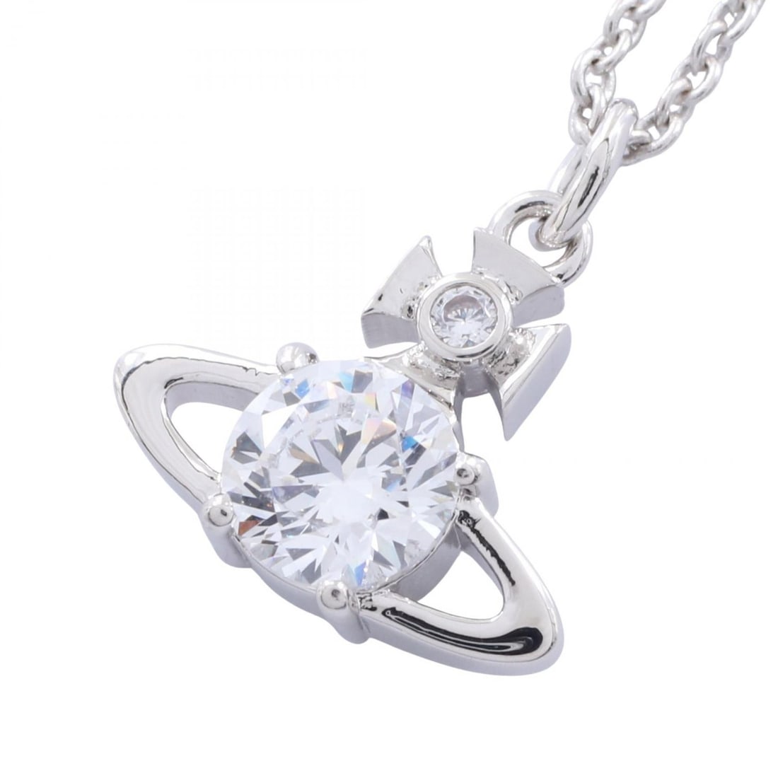 Vivienne REINA Necklace Silver: REINA necklace in stainless steel with clear rhinestones.