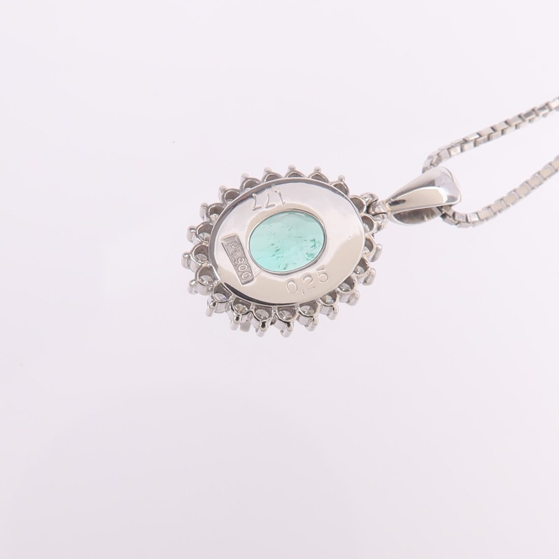 Emerald Diamond Necklace Platinum - 7