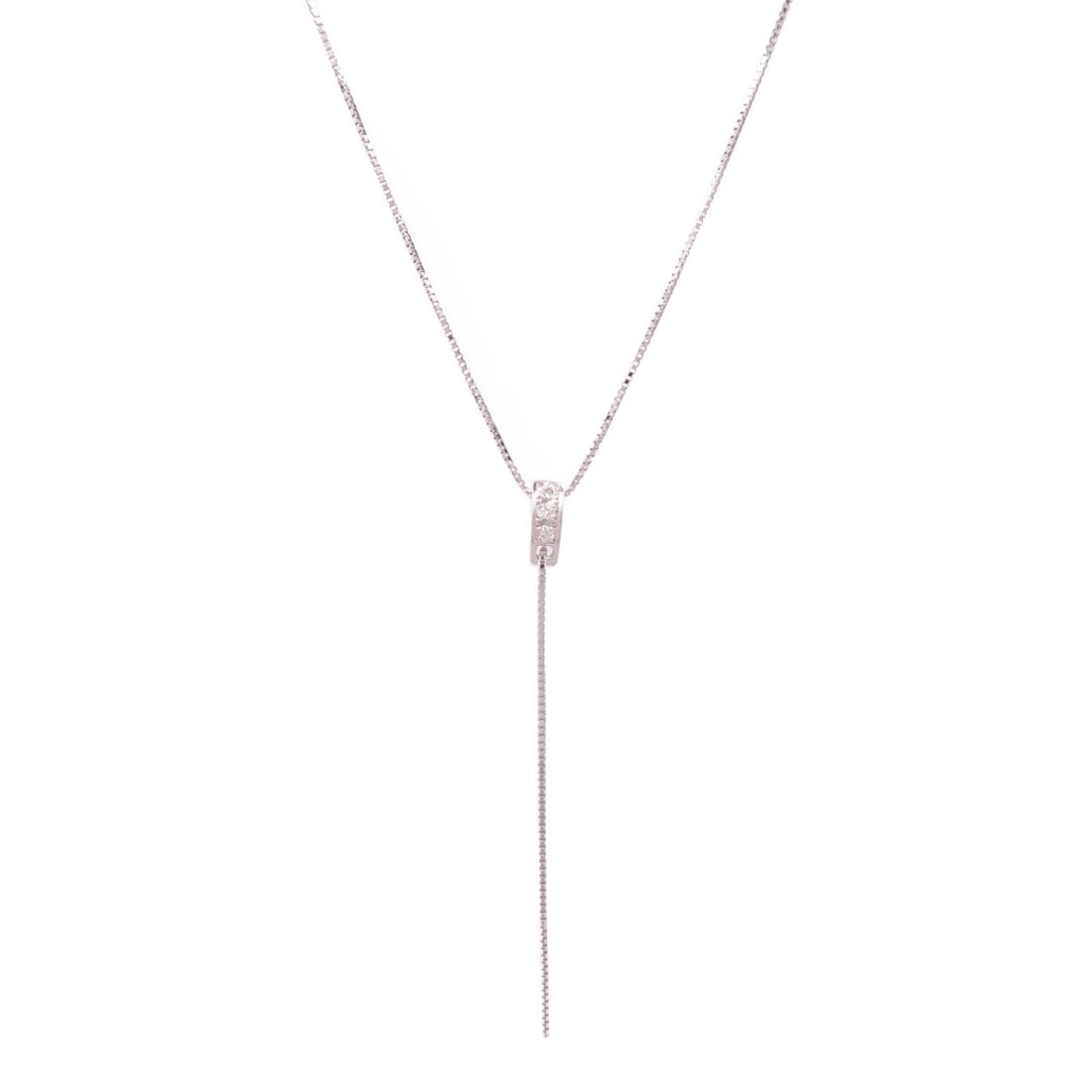 Diamond Necklace 18K White Gold: Diamond necklace in 18K white gold.