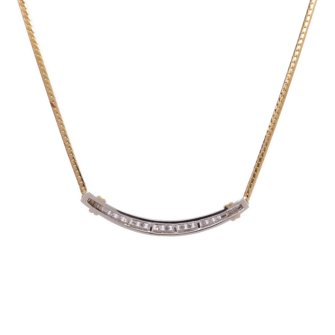 Diamond Necklace Mixed Gold - 2
