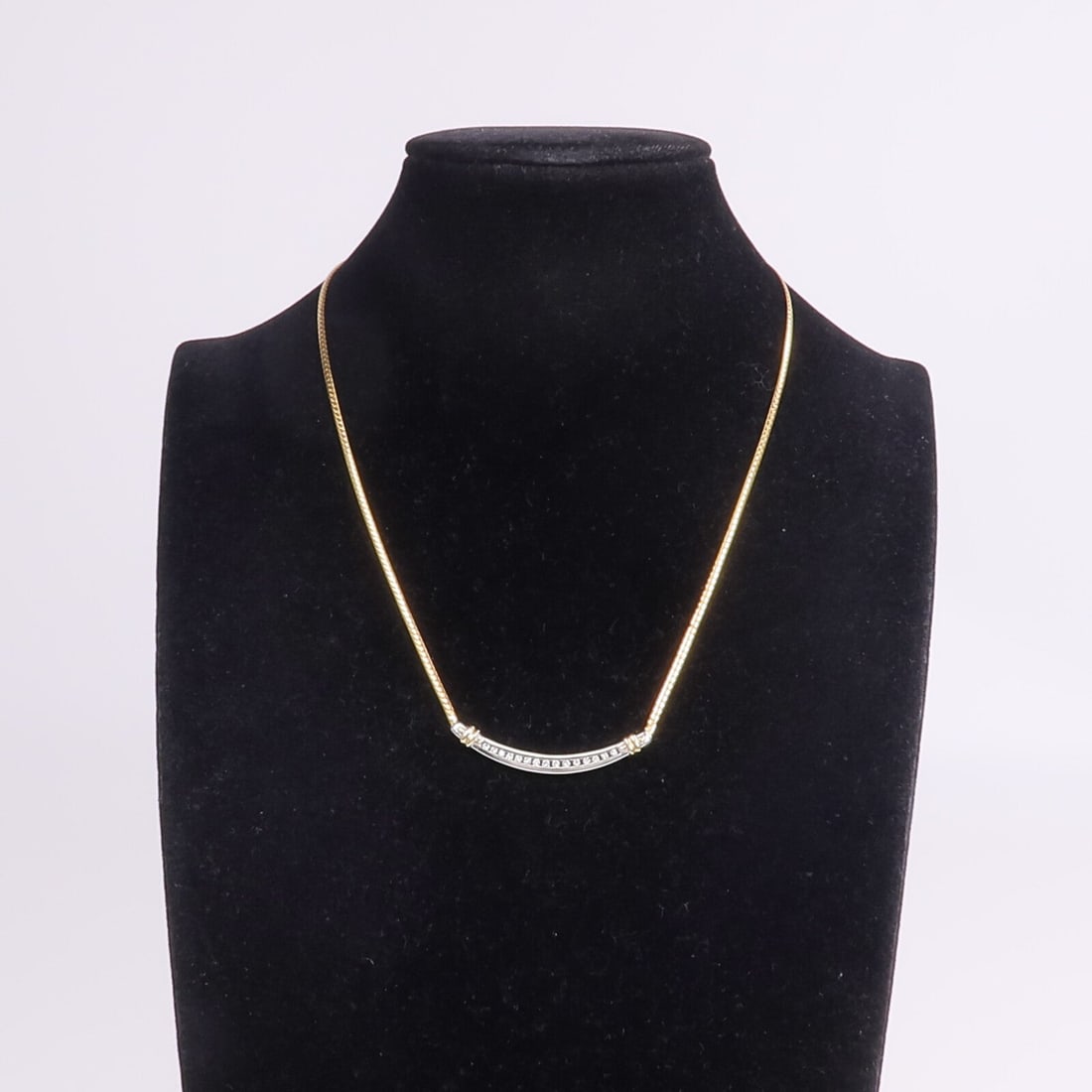 Diamond Necklace Mixed Gold - 9
