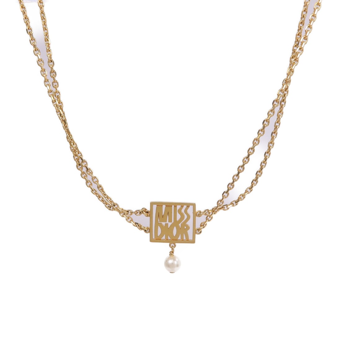 Dior Miss Dior Choker B2620WOMRS: CD Miss Dior choker necklace B2620WOMRS in gold tone metal.