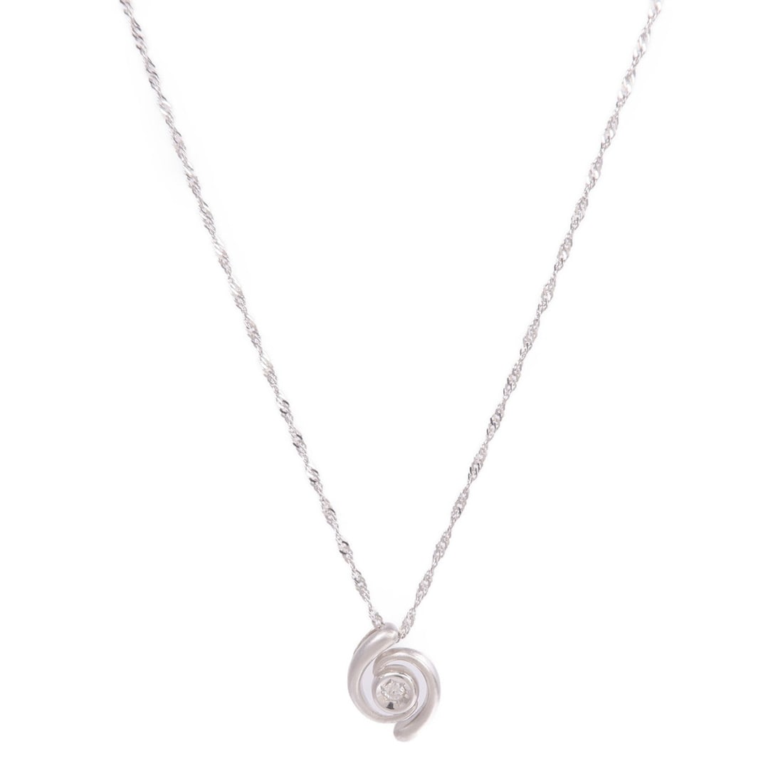 Diamond Necklace 18K White Gold: Diamond necklace in 18K white gold.