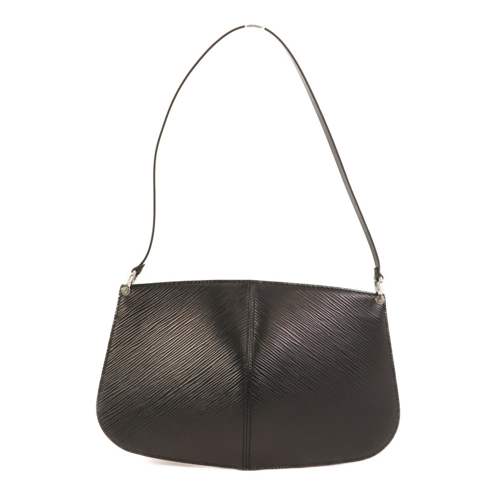 Louis Vuitton Epi Demi Lune Black: Epi Pochette Demi Lune shoulder bag in black. Size 26 x 15 x 1.5 cm. Shoulder 50 cm.