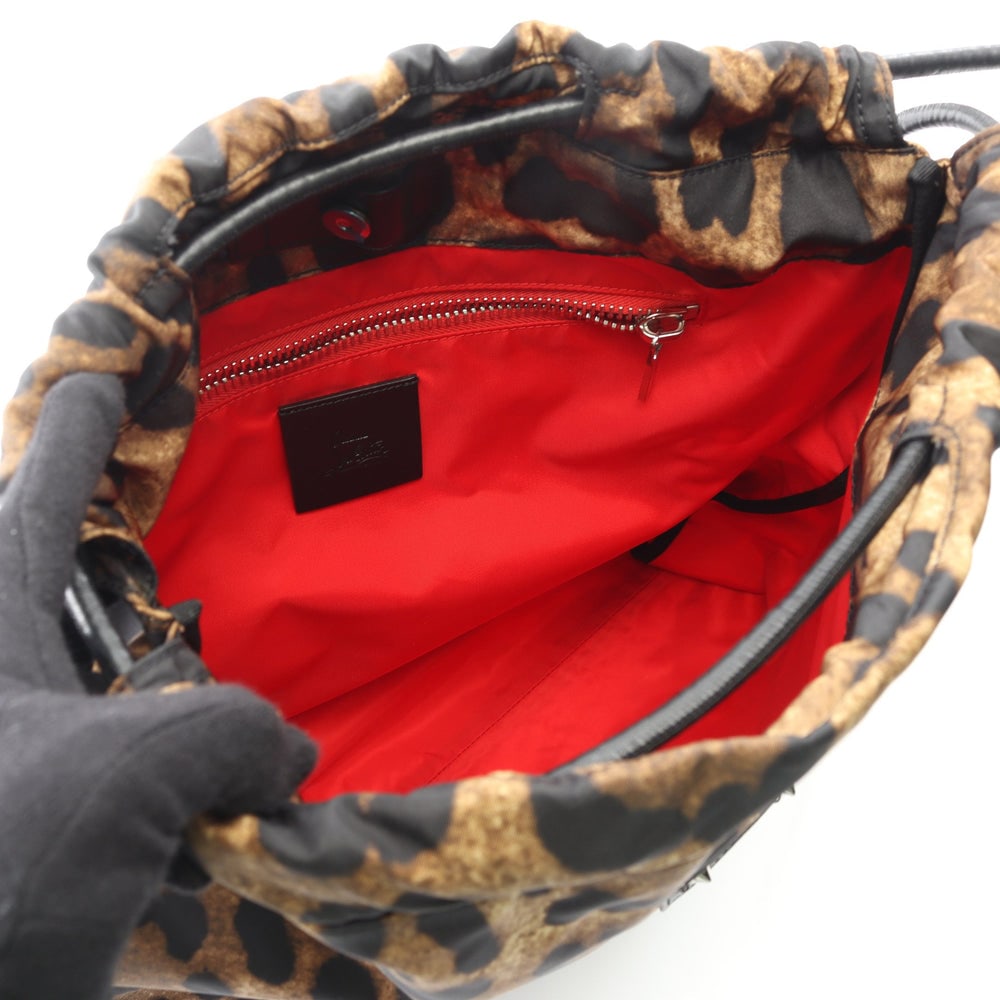 Louboutin Leopard Backpack Brown - 3
