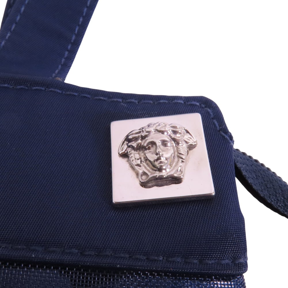 Versace Nylon Tote Shoulder Navy - 17